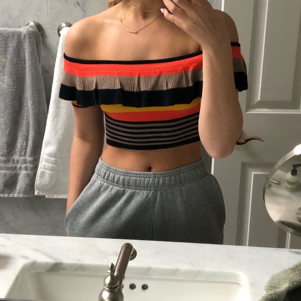 URBAN OUTFITTERS RIBBED KIMCHI BLUE CROP TOP - Picture 6 of 8